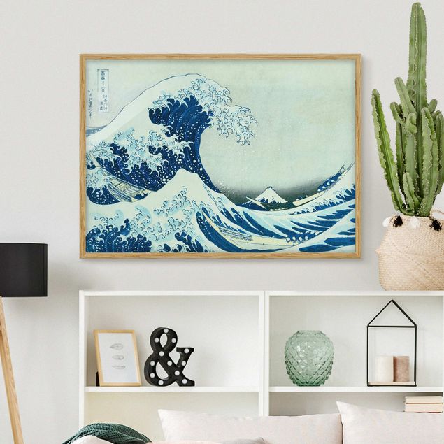 Gerahmte Bilder Natur Katsushika Hokusai - Die grosse Welle von Kanagawa