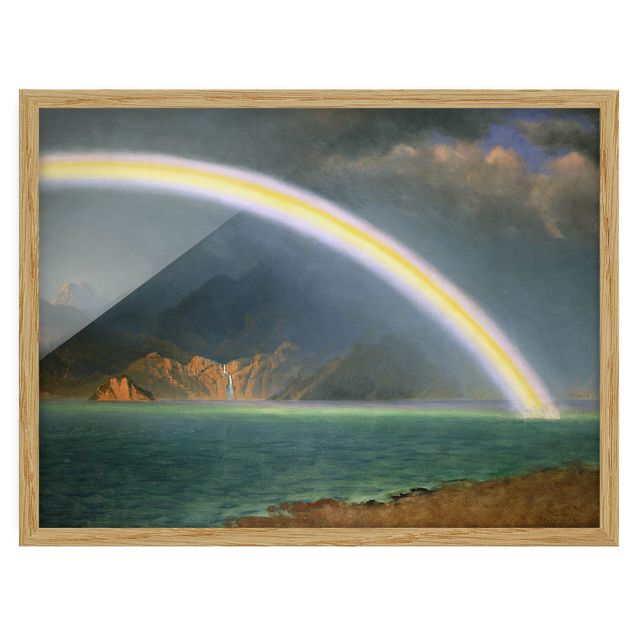 Kunstdruck Bilder mit Rahmen Albert Bierstadt - Regenbogen über Jenny Lake