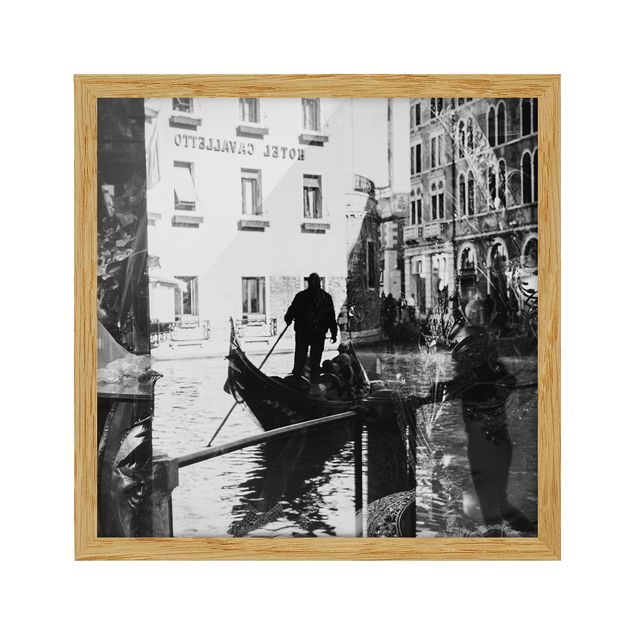 Bild mit Rahmen - Venice Reflections - Quadrat 1:1