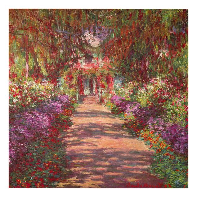 Kunstdrucke auf Leinwand Claude Monet - Weg in Monets Garten in Giverny