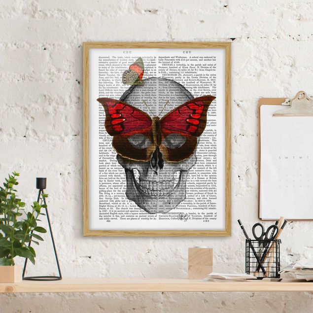 Wandbilder Tiere Grusellektüre - Schmetterlingsmaske