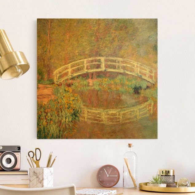 Wandbilder XXL Claude Monet - Brücke Monets Garten