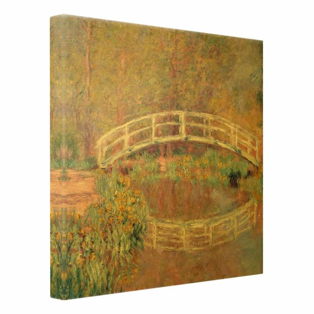Wandbilder Wohnzimmer modern Claude Monet - Brücke Monets Garten