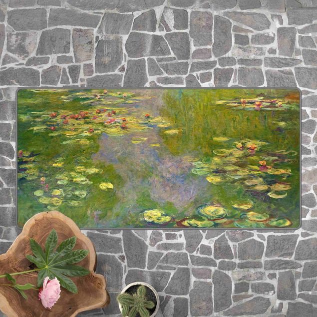 Moderner Teppich Claude Monet - Grüne Seerosen