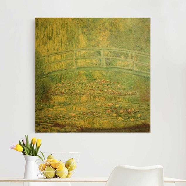 Leinwand Bilder XXL Claude Monet - Japanische Brücke