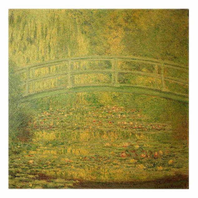Moderne Leinwandbilder Wohnzimmer Claude Monet - Japanische Brücke