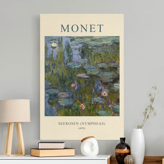 Leinwand Bilder XXL Claude Monet - Seerosen (Nympheas) - Museumsedition