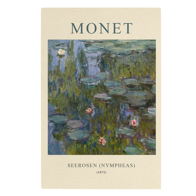 Leinwandbild Kunstdruck Claude Monet - Seerosen (Nympheas) - Museumsedition