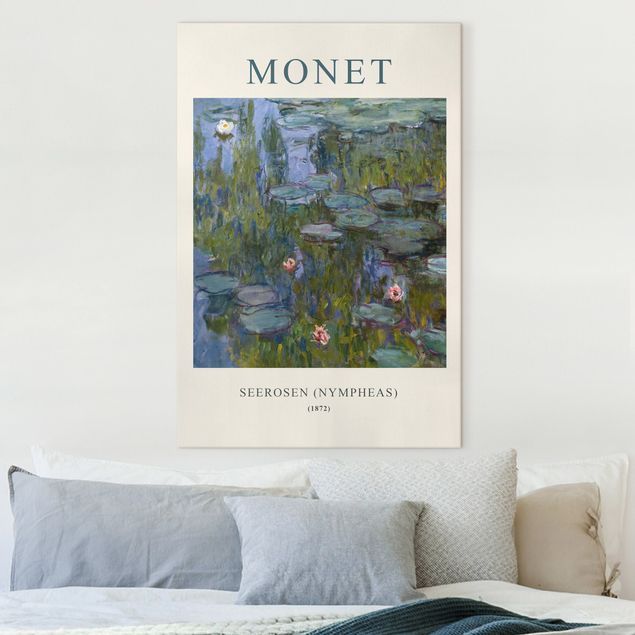 Leinwand Bilder XXL Claude Monet - Seerosen (Nympheas) - Museumsedition