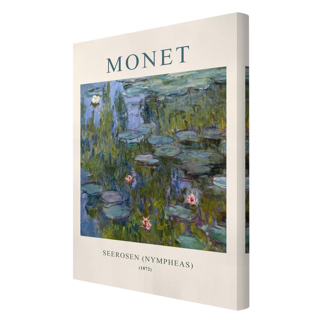 Moderne Leinwandbilder Wohnzimmer Claude Monet - Seerosen (Nympheas) - Museumsedition