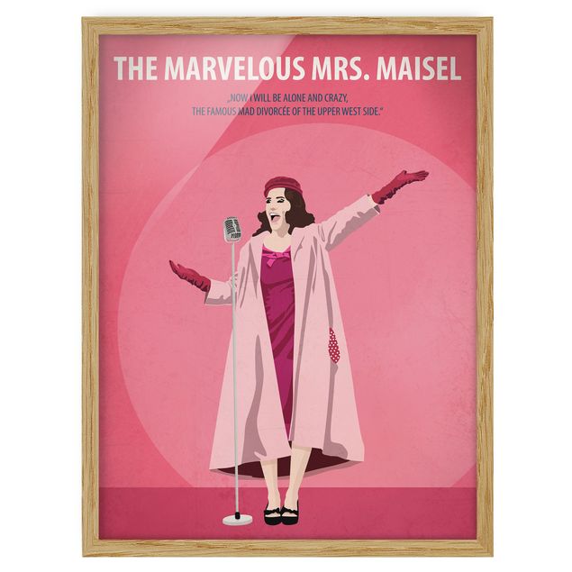 Bild mit Rahmen - Filmposter The Marvelous Mrs Maisel - Hochformat 4:3