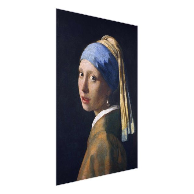 Glasbild - Jan Vermeer van Delft - Das Mädchen mit dem Perlenohrgehänge - Hochformat 4:3