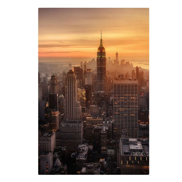 Bilder für die Wand Manhattan Skyline Abendstimmung