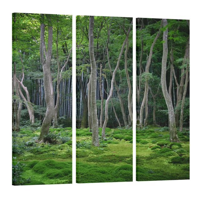 Wandbilder Wohnzimmer modern Japanischer Wald