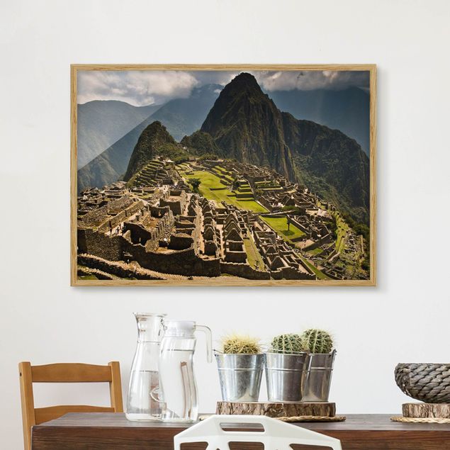 Landschaftsbilder mit Rahmen Machu Picchu