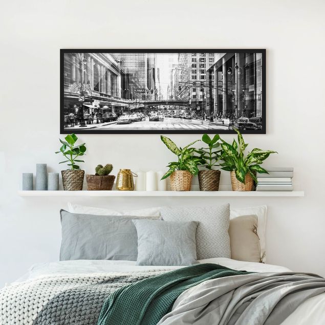 Bilder mit Rahmen NYC Urban schwarz-weiß