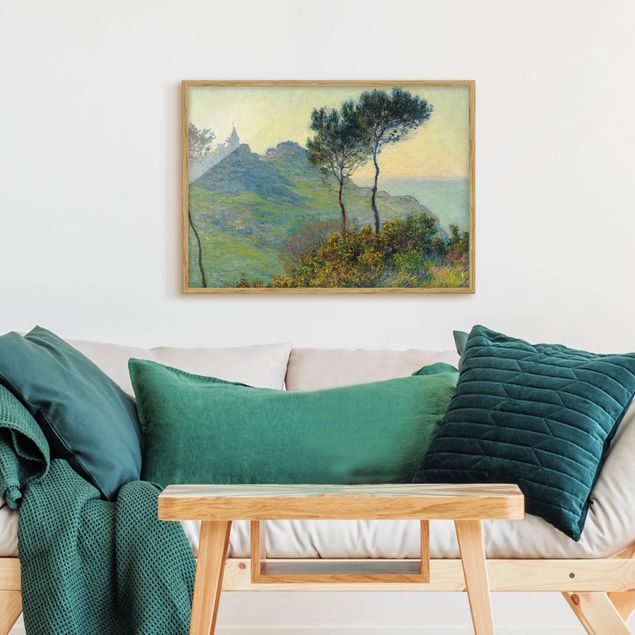 Kunstdruck Bilder mit Rahmen Claude Monet - Varengeville Abendsonne