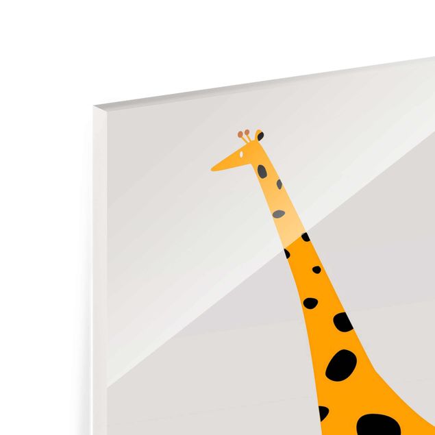 Glasbild - Gelbe Giraffe - Hochformat 3:2