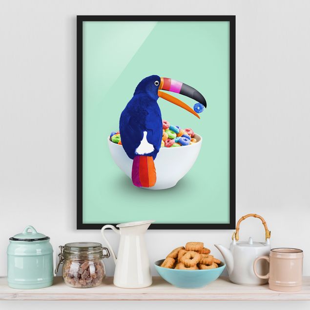 Wandbilder Tiere Frühstück mit Tukan