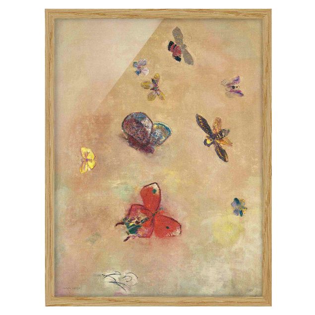 Kunstdruck Odilon Redon Odilon Redon - Bunte Schmetterlinge
