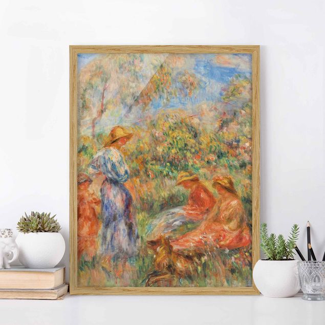 Kunstdruck Bilder mit Rahmen Auguste Renoir - Landschaft mit Frauen und Kind