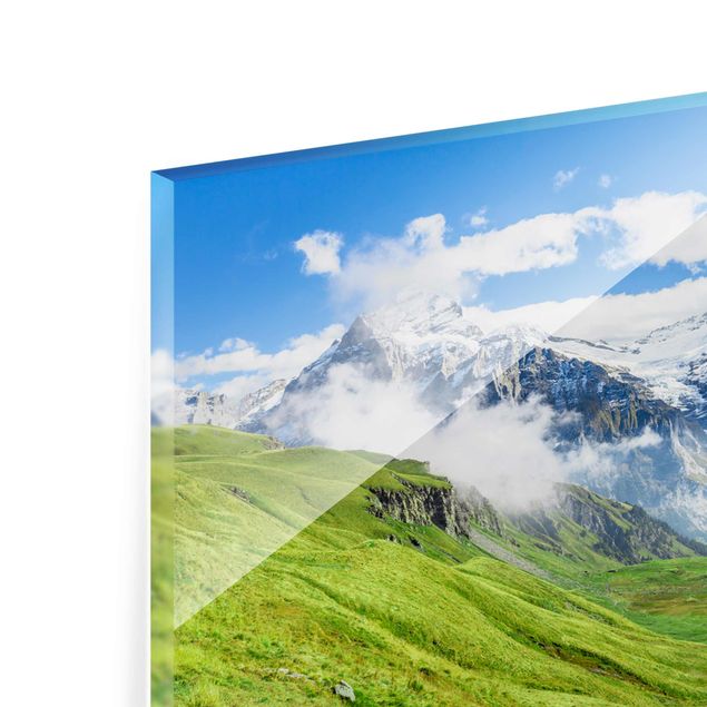 Glasbild - Schweizer Alpenpanorama - Panorama