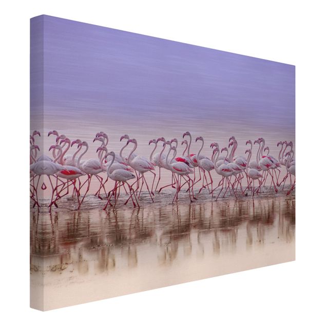 Leinwandbilder Tier Flamingo Party