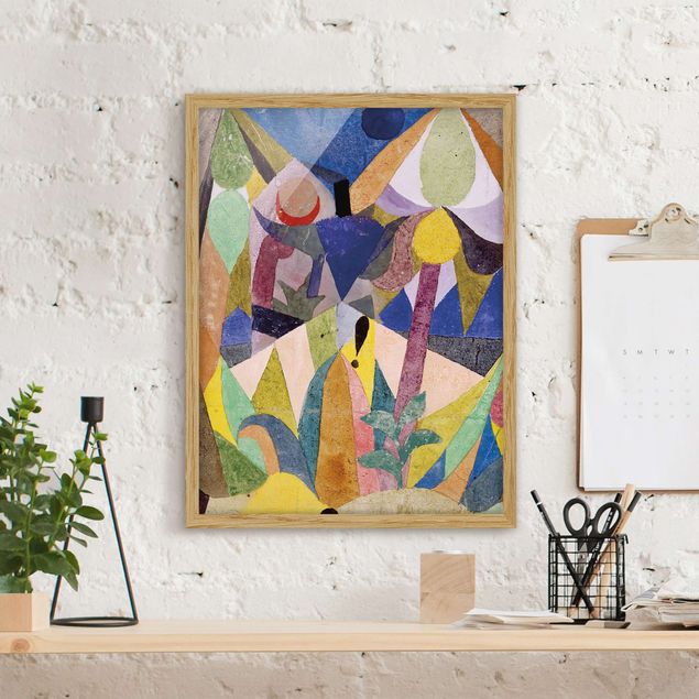 Bild mit Rahmen Paul Klee Paul Klee - Mildtropische Landschaft