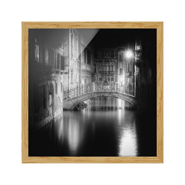 Bild mit Rahmen - Brücke Venedig - Quadrat 1:1