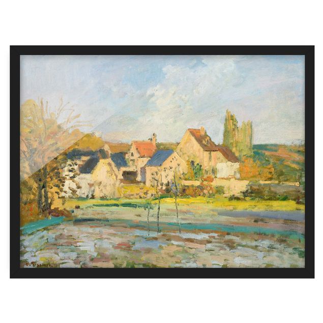 Bild mit Rahmen - Camille Pissarro - Landschaft bei Pontoise - Querformat 3:4