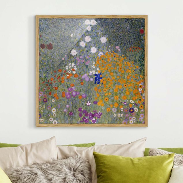 Gerahmte Bilder Blumen Gustav Klimt - Bauerngarten