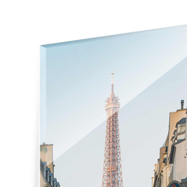 Glasbild - Straße von Paris - Hochformat 2:3