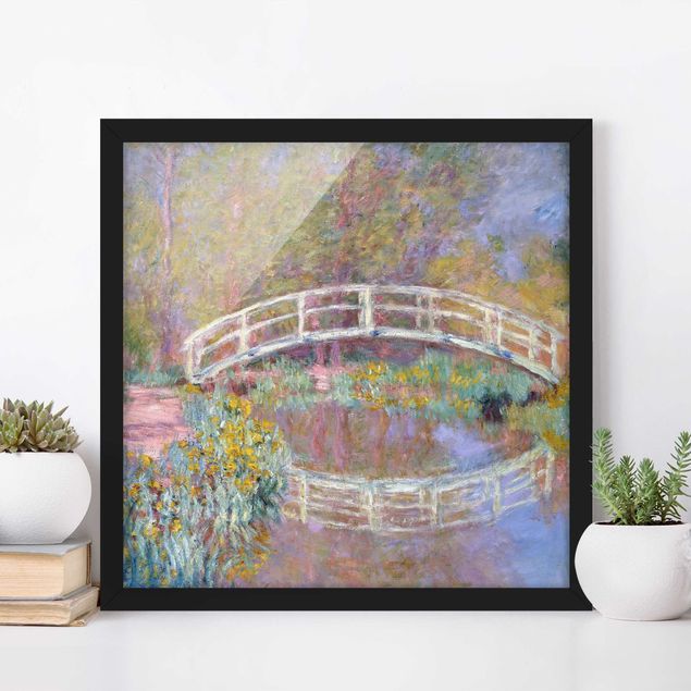 Gerahmtes Bild Claude Monet Claude Monet - Brücke Monets Garten