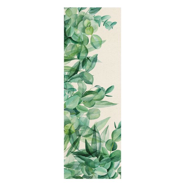 Schöne Leinwandbilder Dickicht Eukalyptusblätter Aquarell