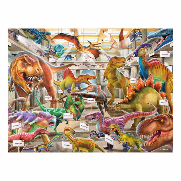 Glasbilder Dinosaurier im Naturkundemuseum
