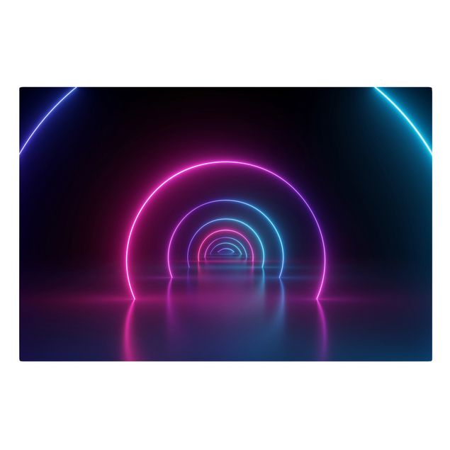 Leinwandbild - Dreidimensionale Neonbögen - Querformat - 3:2