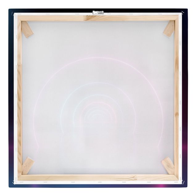 Leinwandbild - Dreidimensionale Neonbögen - Quadrat - 1:1