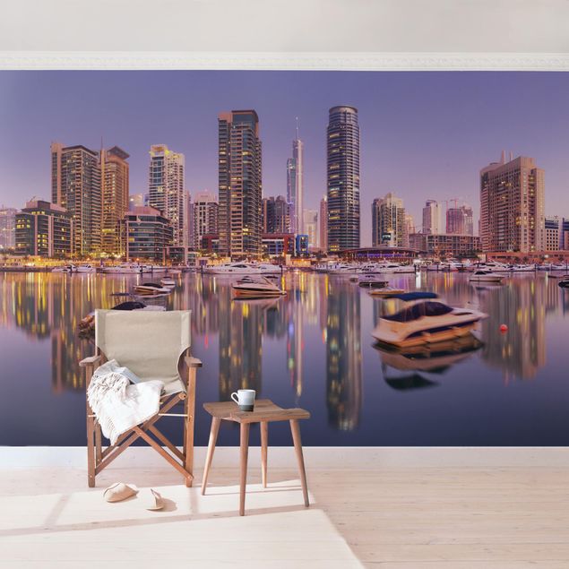 Fototapete Design Dubai Skyline und Marina