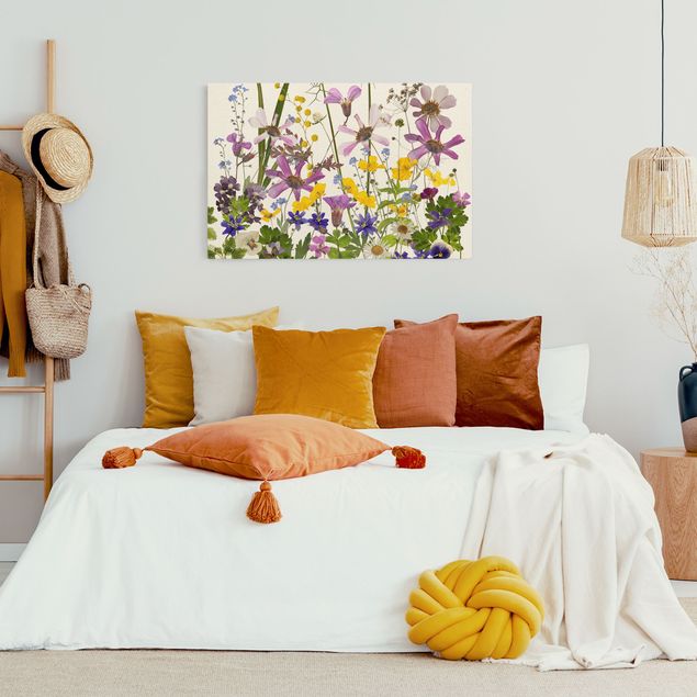 Wandbilder Wohnzimmer modern Duftende Blumenwiese