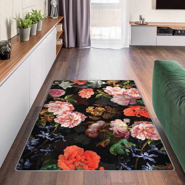 Teppiche Dunkles Blumenbouquet