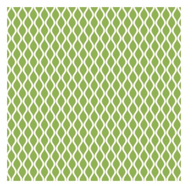 Tapete grün Dunkles Retro Muster mit glänzenden Wellen in hellgrün