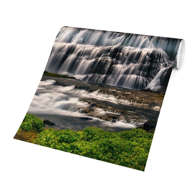 Tapete grün Dynjandi Wasserfall