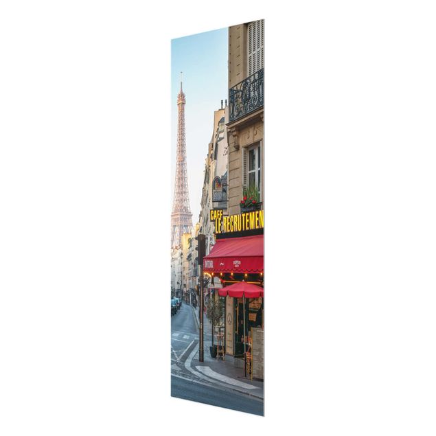 Glasbild - Straße von Paris - Panel