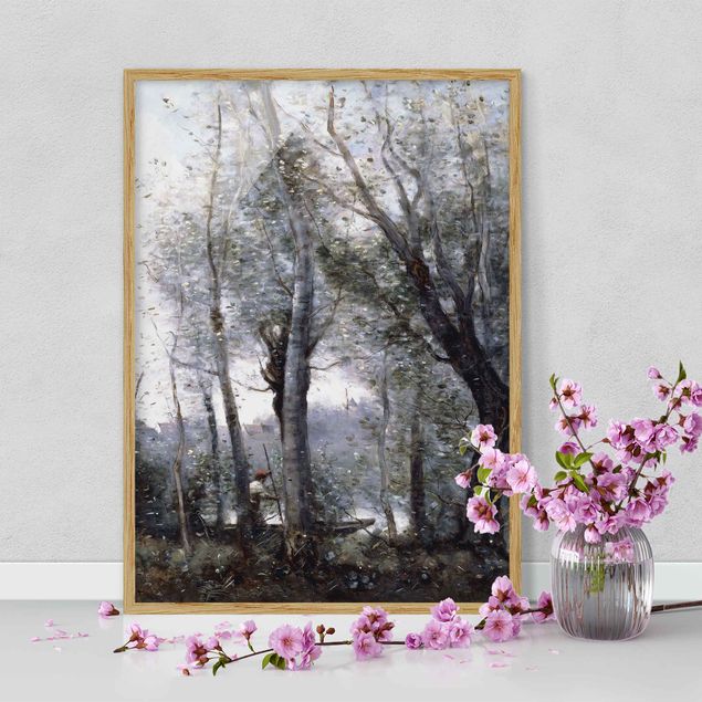 Kunstdrucke Romantik Jean-Baptiste Camille Corot - Ein Flussschiffer