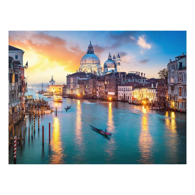 Glasbild - Sunset in Venice - Querformat 4:3