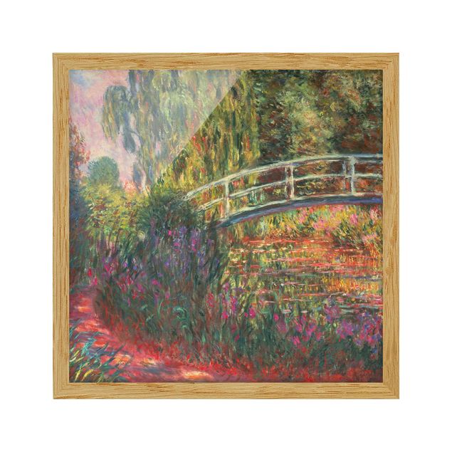 Kunstdrucke mit Rahmen Claude Monet - Japanische Brücke im Garten von Giverny