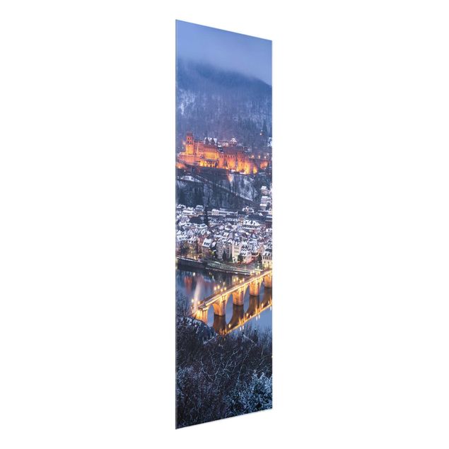 Glasbild - Winterliches Heidelberg - Panel