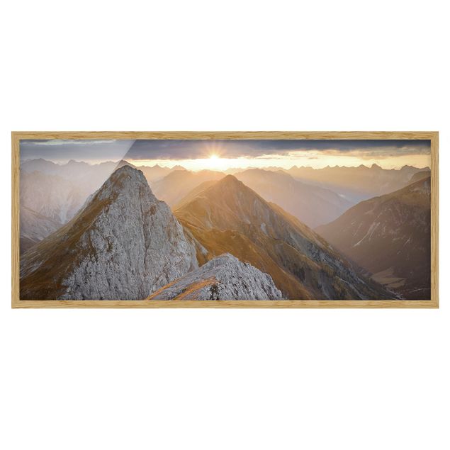 Bild mit Rahmen - Lechtaler Alpen - Panorama Querformat