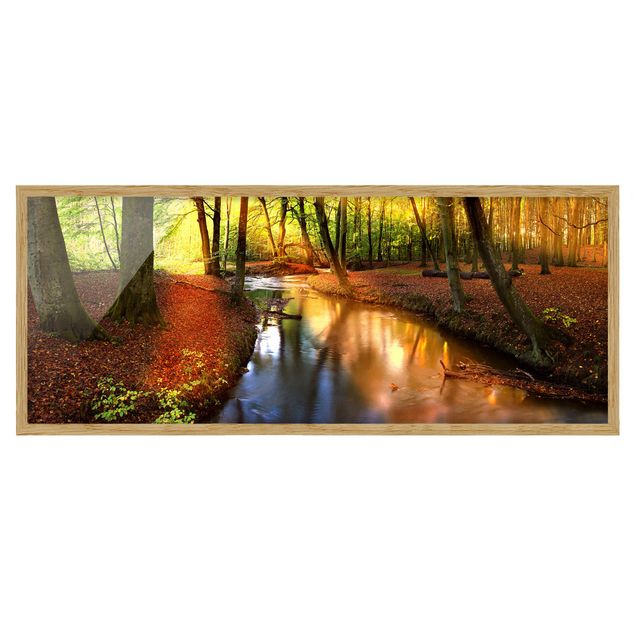 Bild mit Rahmen - Autumn Fairytale - Panorama Querformat