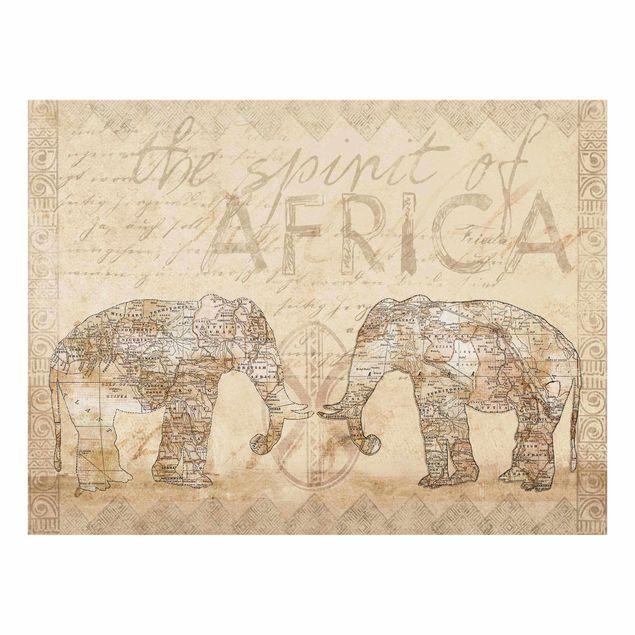 Bilder für die Wand Vintage Collage - Spirit of Africa